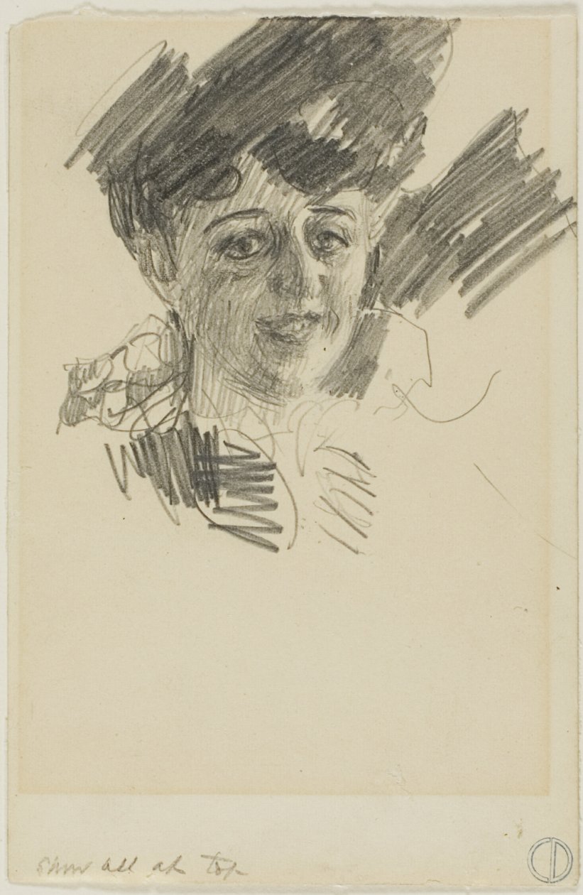 Hovedet af en kvinde af Anders Zorn