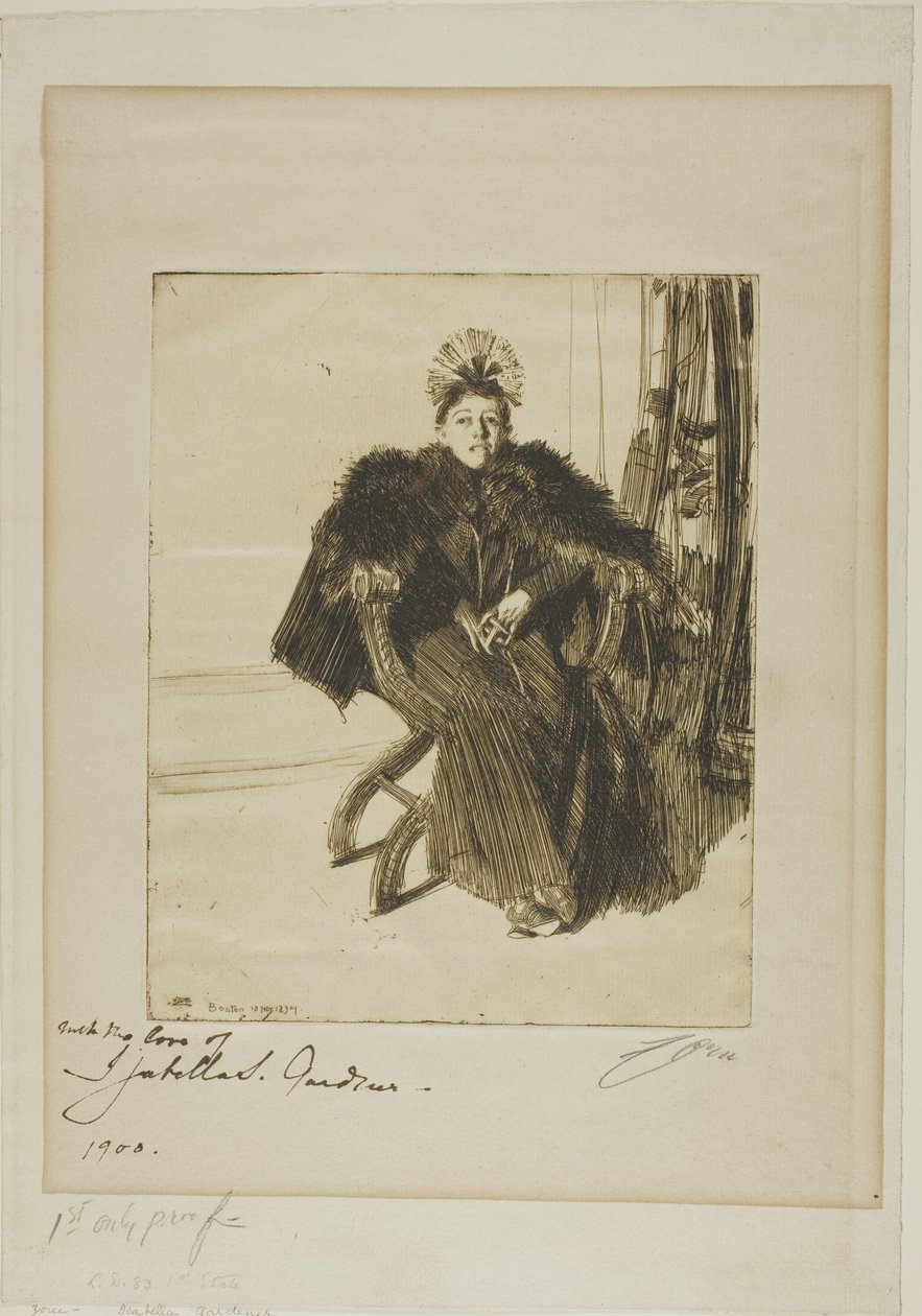 Isabella Gardner af Anders Leonard Zorn