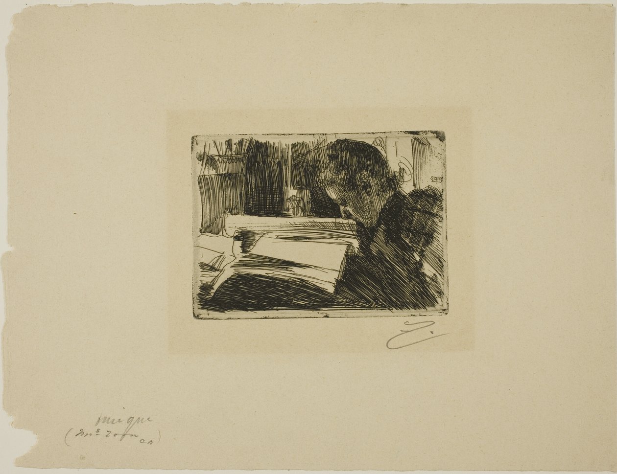 Lady Reading (Mrs. Zorn) af Anders Leonard Zorn