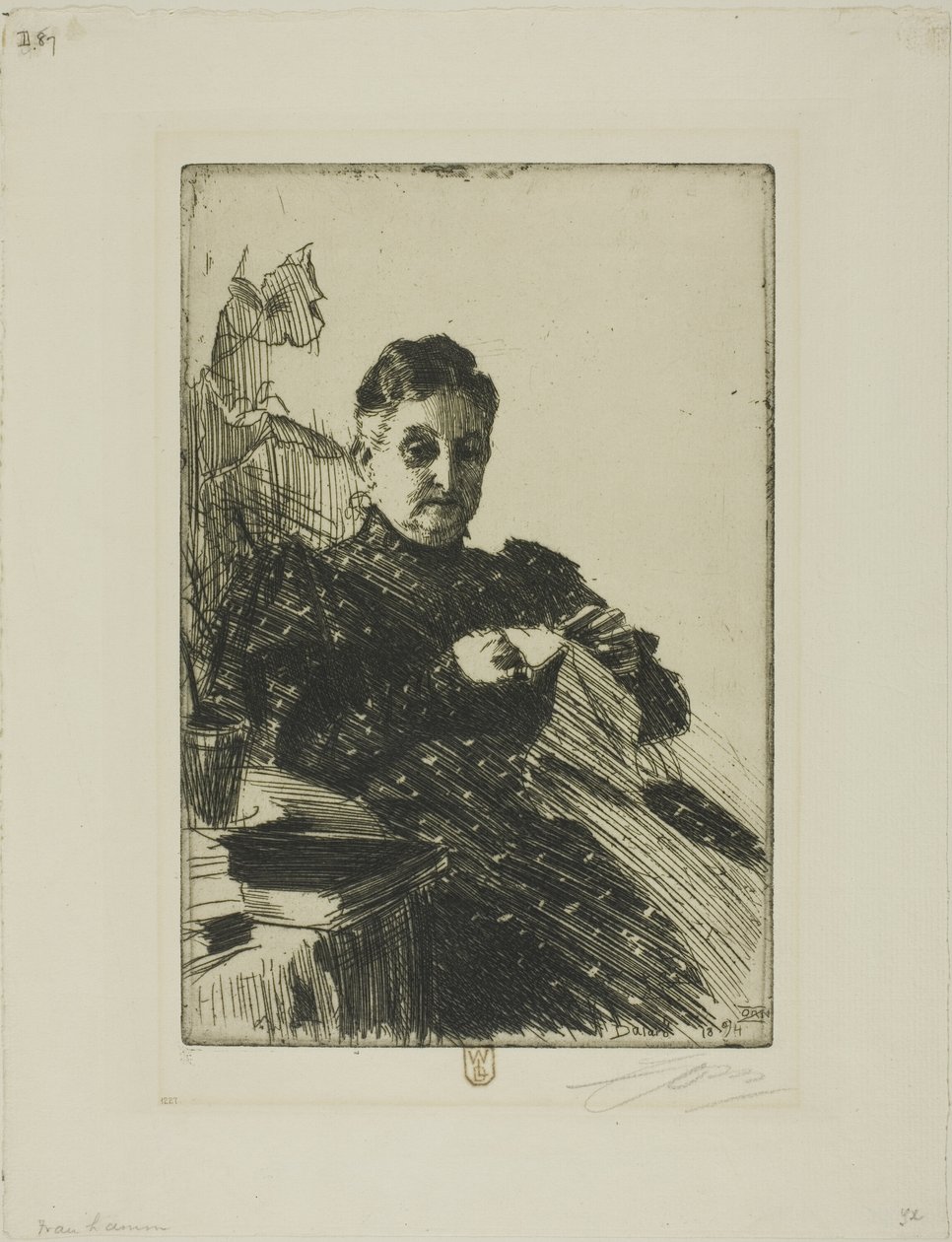 Mme Lamm II af Anders Leonard Zorn