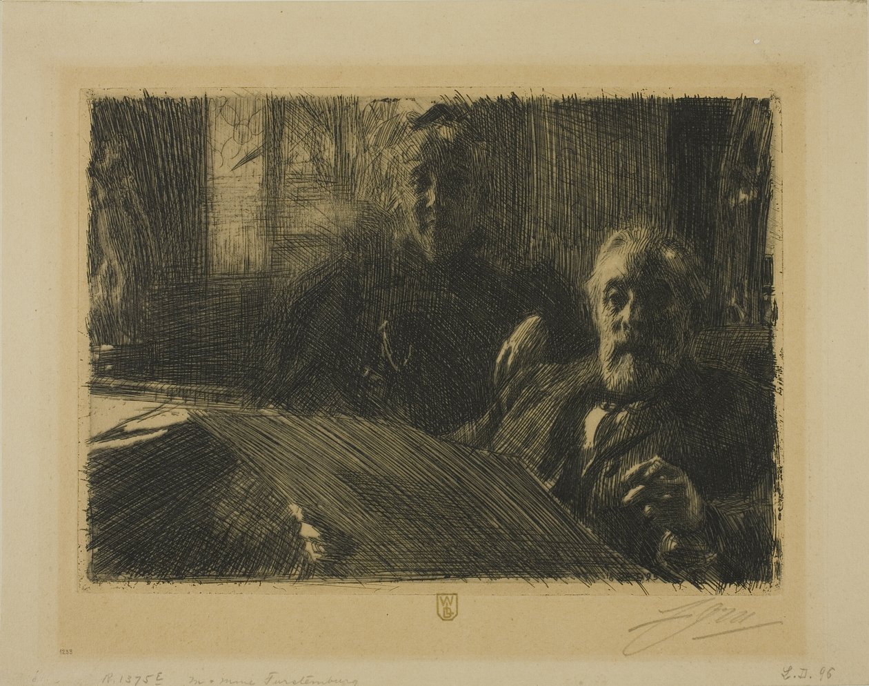 hr. og fru Fürstenberg af Anders Leonard Zorn