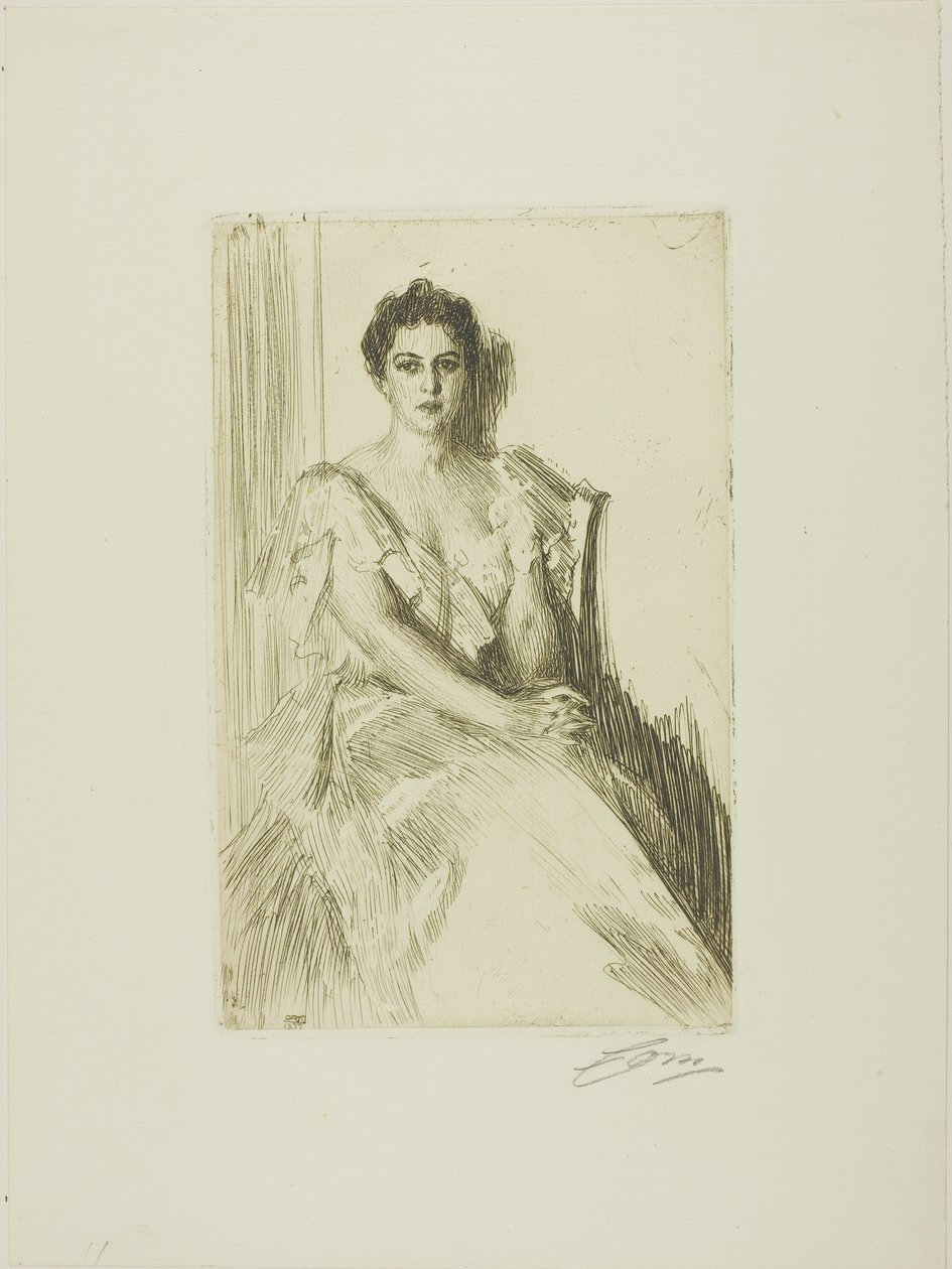 Fru Cleveland II af Anders Leonard Zorn