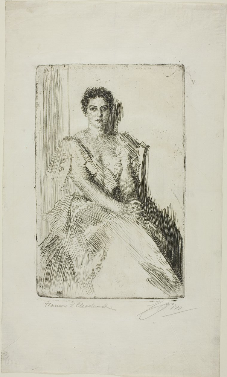 Fru Cleveland II af Anders Leonard Zorn