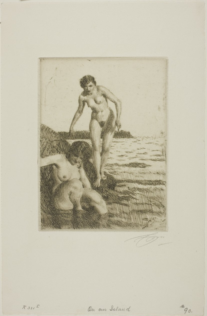 På Hemsö Island af Anders Leonard Zorn