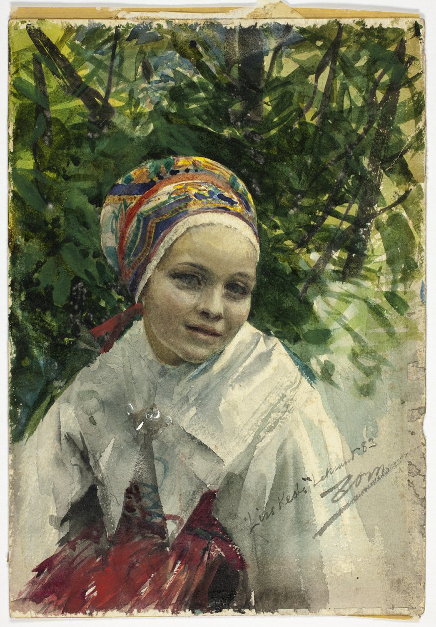 Portræt af en pige af Anders Leonard Zorn