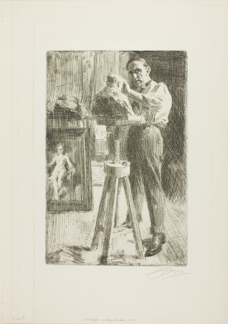 Prins Paul Troubetzkoy I (Hel længde) af Anders Leonard Zorn