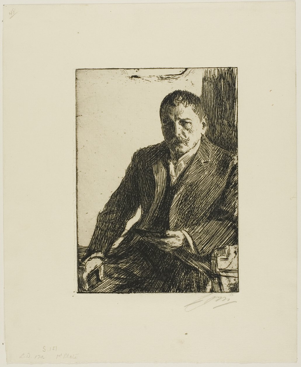 Selvportræt 1904 II af Anders Leonard Zorn