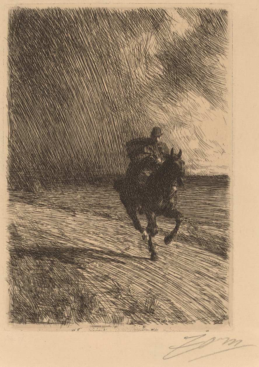 Storm af Anders Leonard Zorn
