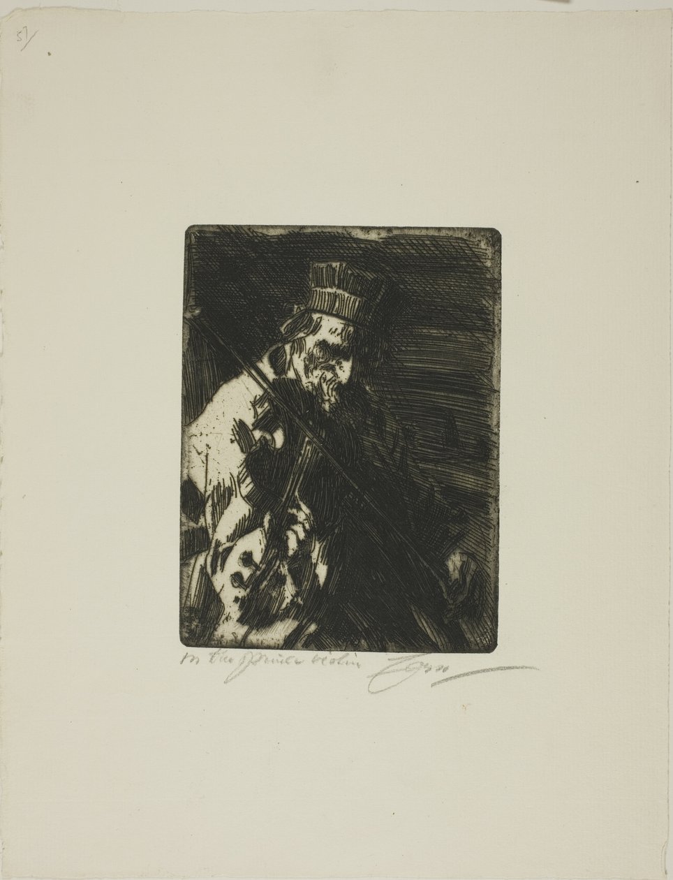 Landsbyens violinist af Anders Leonard Zorn