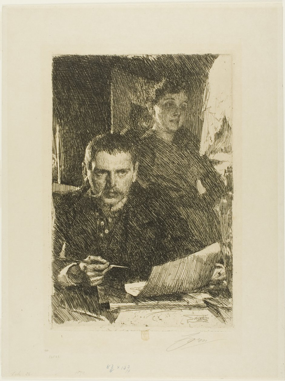 Zorn og hans kone af Anders Leonard Zorn