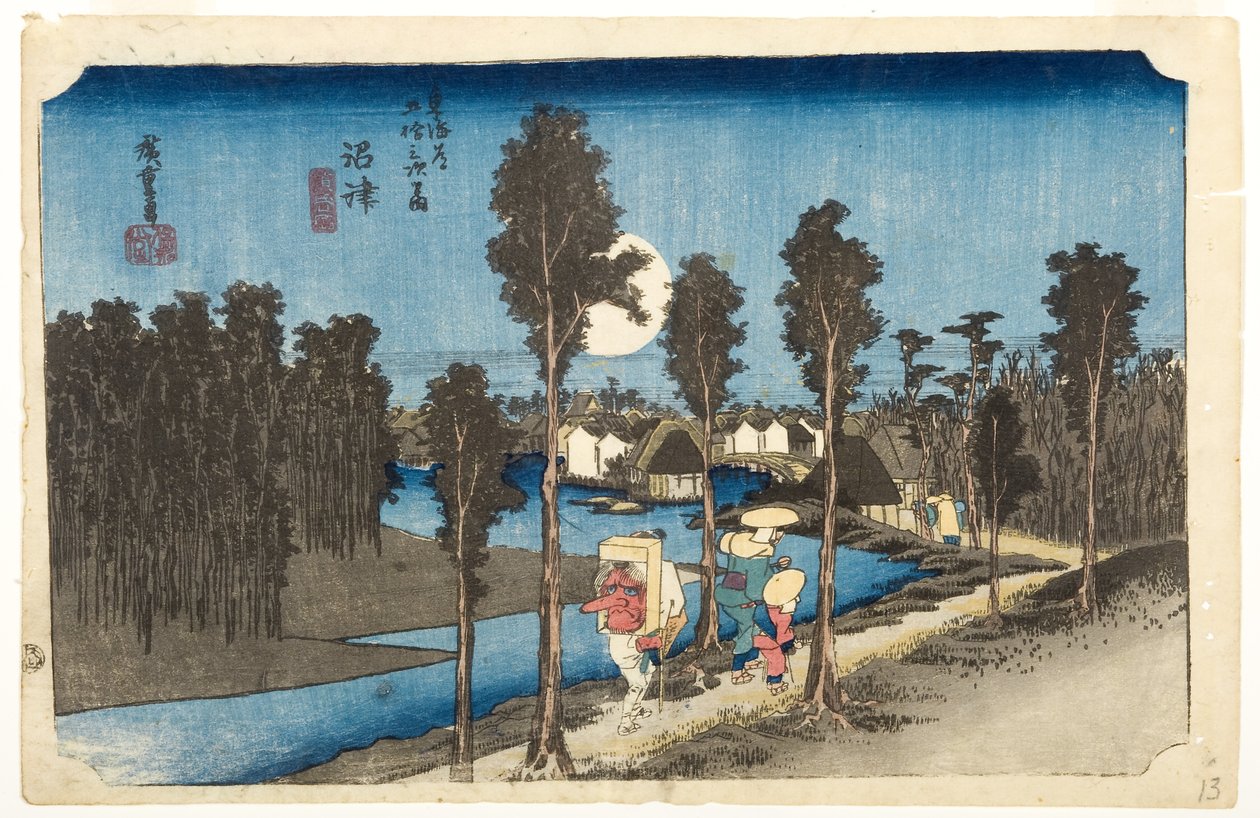 Numazu: Dusk Scene, ca. 1832-33 (træblok) af Utagawa Hiroshige