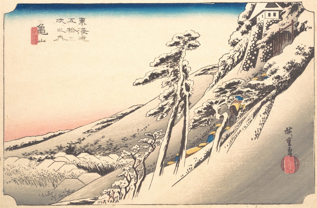 Klart vejr efter sne, 1800-tallet. af Ando Hiroshige