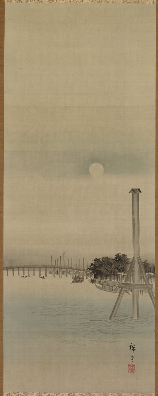 Nattescene ved Sumida-floden, 1800-tallet. af Ando Hiroshige