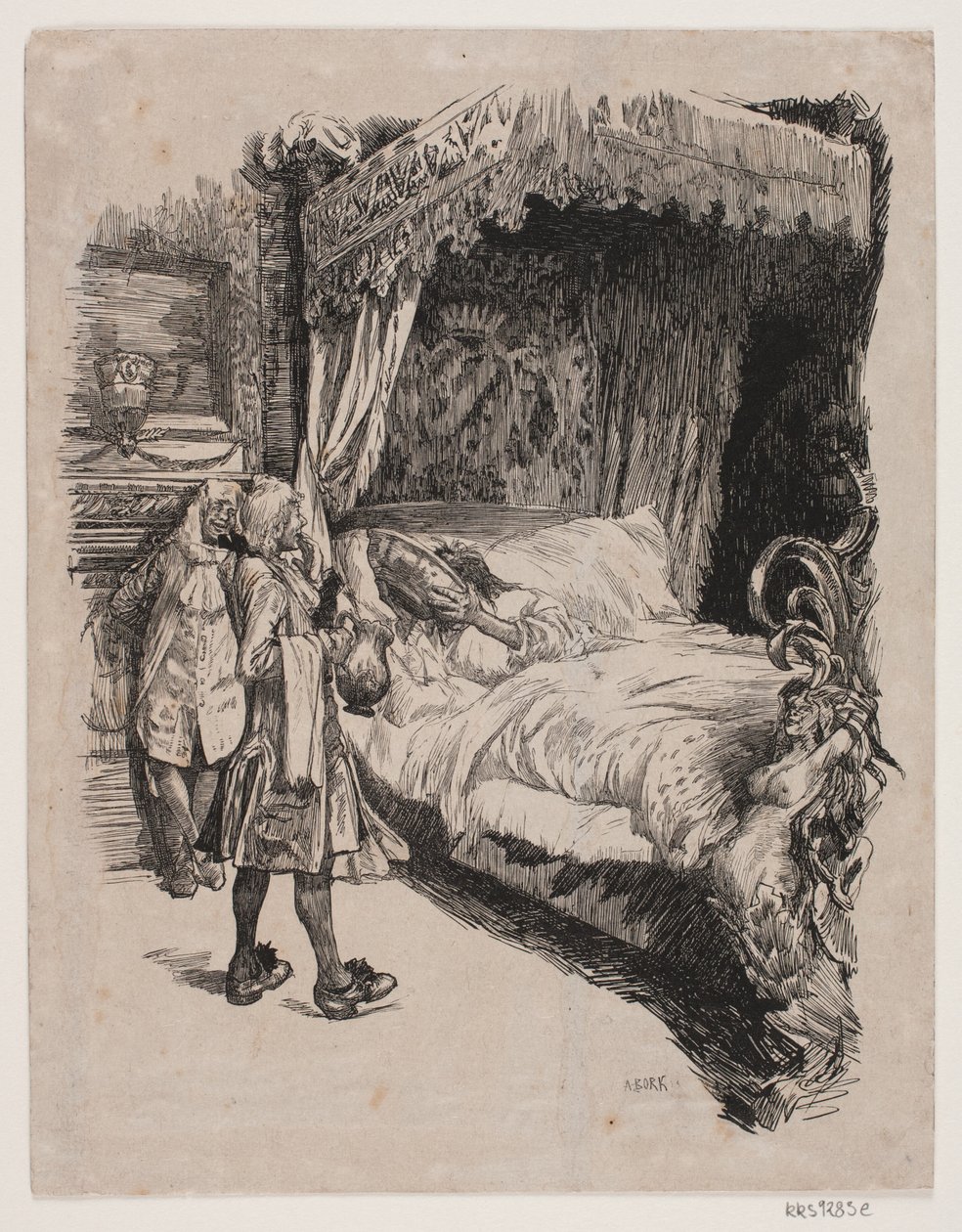 Illustration til "Jeppe på bjerget" af André Bork