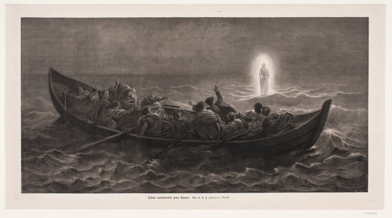 Jesus vandrer på havet af André Bork