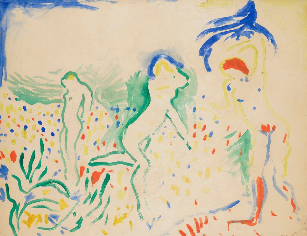 Dansende badegæster af Andre Derain