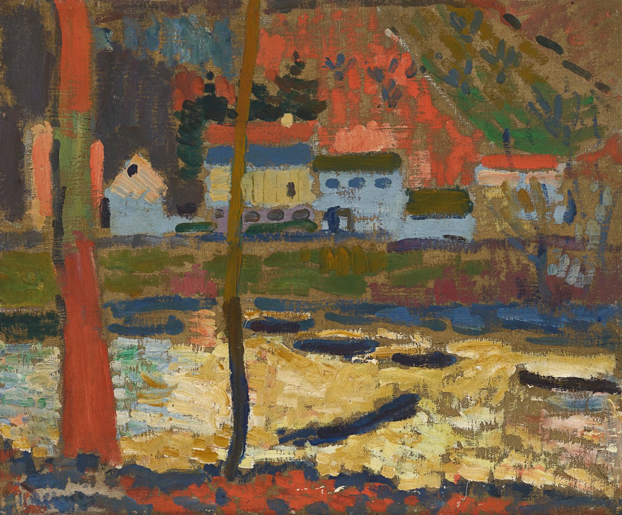 Langs Seinen i Chatou af Andre Derain