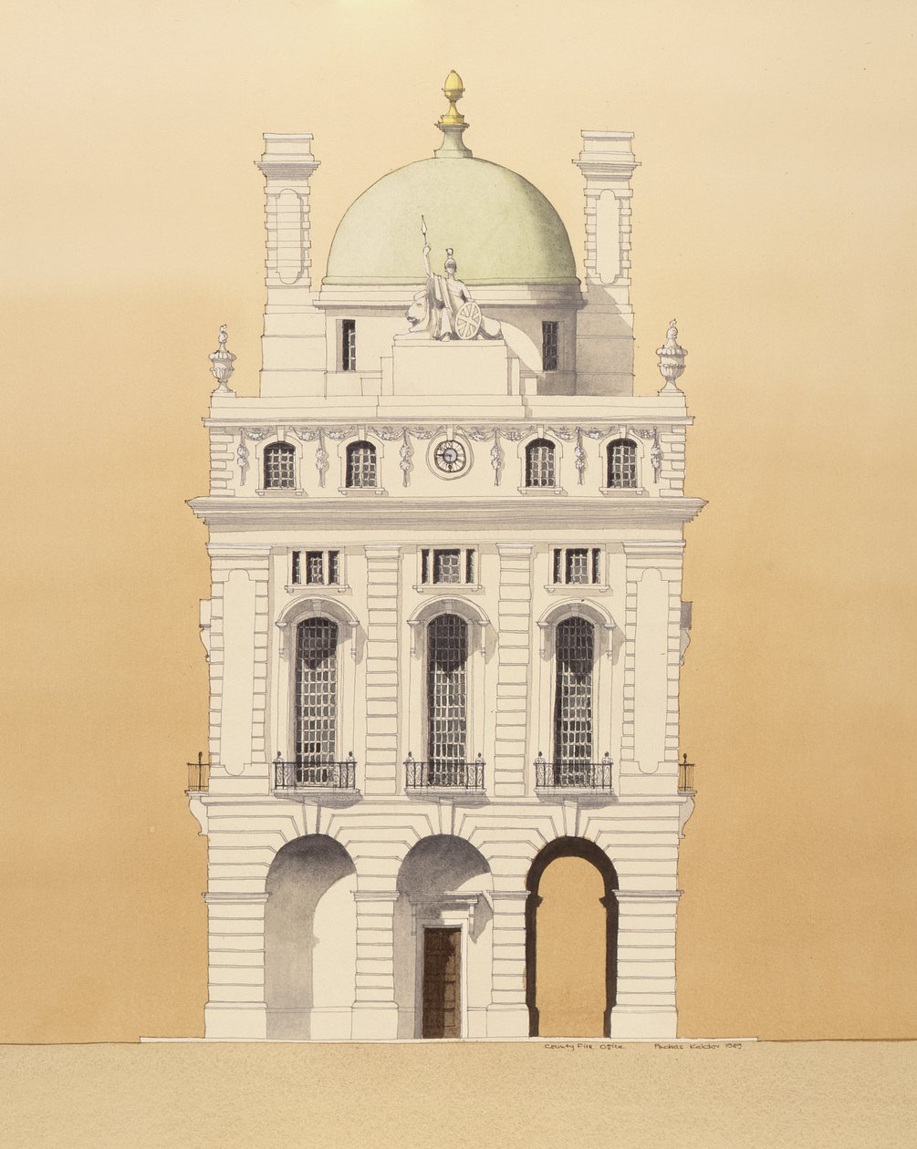 County Fire Office, Picadilly, London af Andras Kaldor