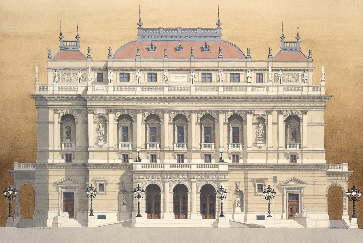 Ungarsk Allami Operahaz, Budapest, Ungarn af Andras Kaldor