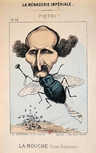 Pierre-Marie Pietri, ca. 1870-1 (farve litho) af Andre (after) Gill