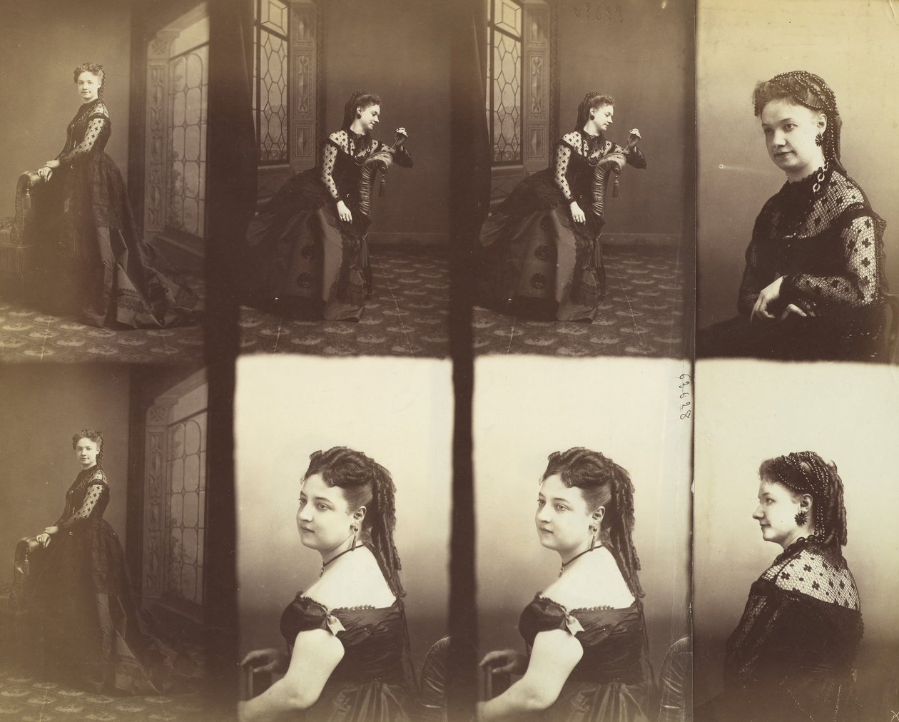 Amélie og Elise Gitteri, 1866. af Andre Adolphe Eugene Disderi