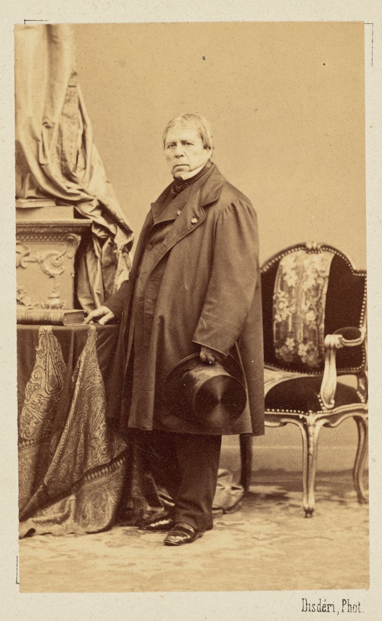 Jean-Auguste-Dominique Ingres, ca 1860. af Andre Adolphe Eugene Disderi