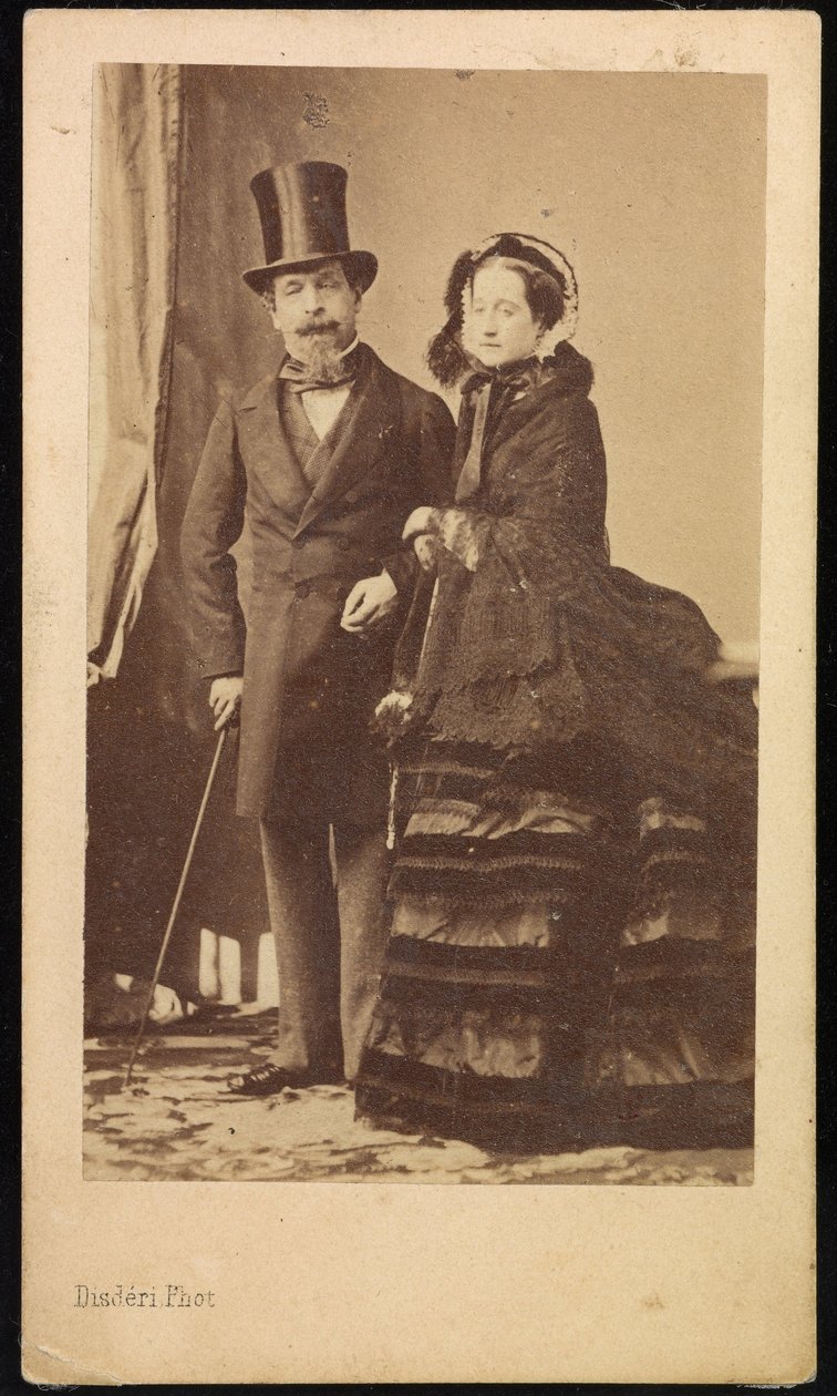 Napoleon III og Eugenie af Andre Adolphe Eugene Disderi