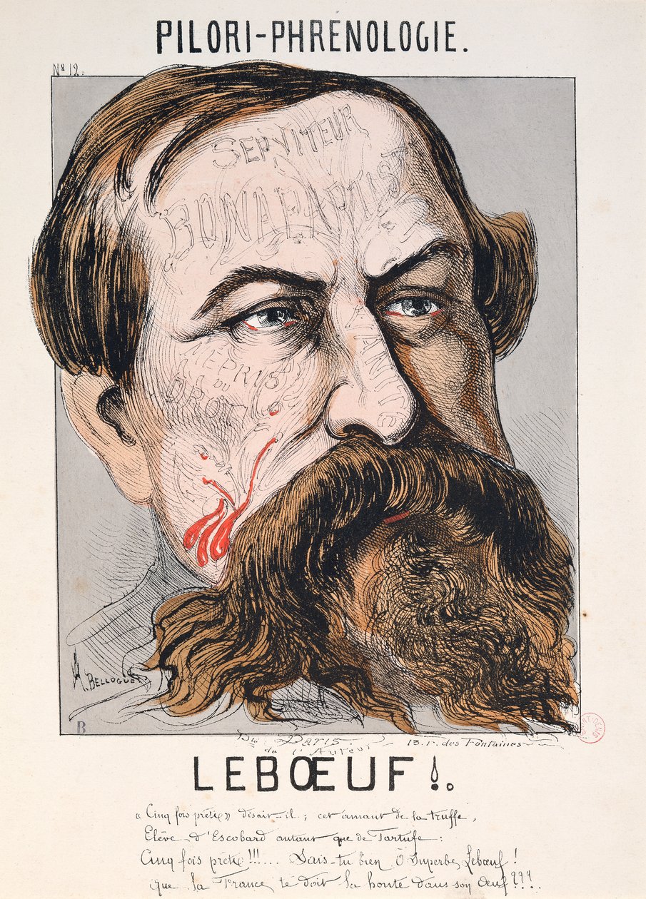 Pillory-phrenology: Leboeuf (gravering) af Andre Belloguet