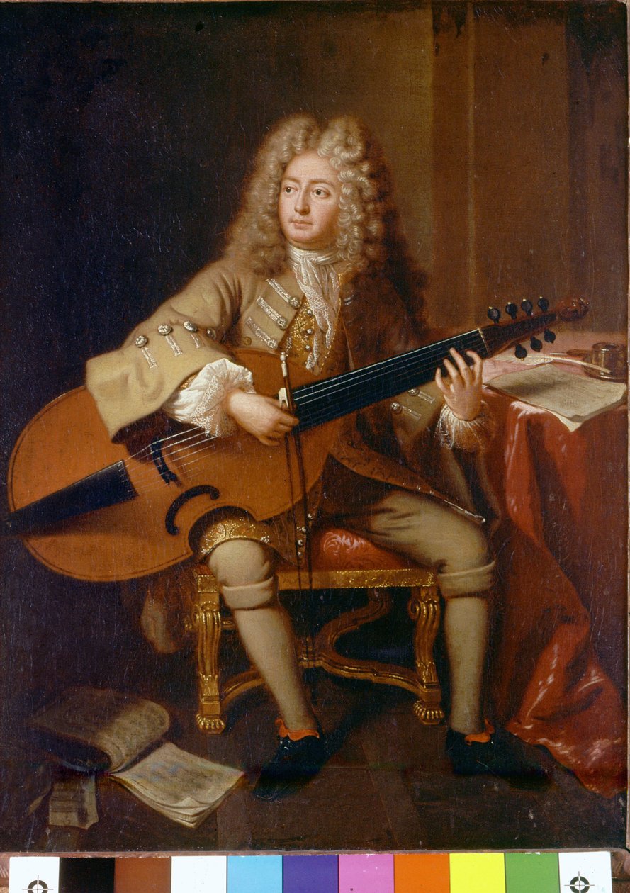 Portræt af Marin Marais af Andre Bouys