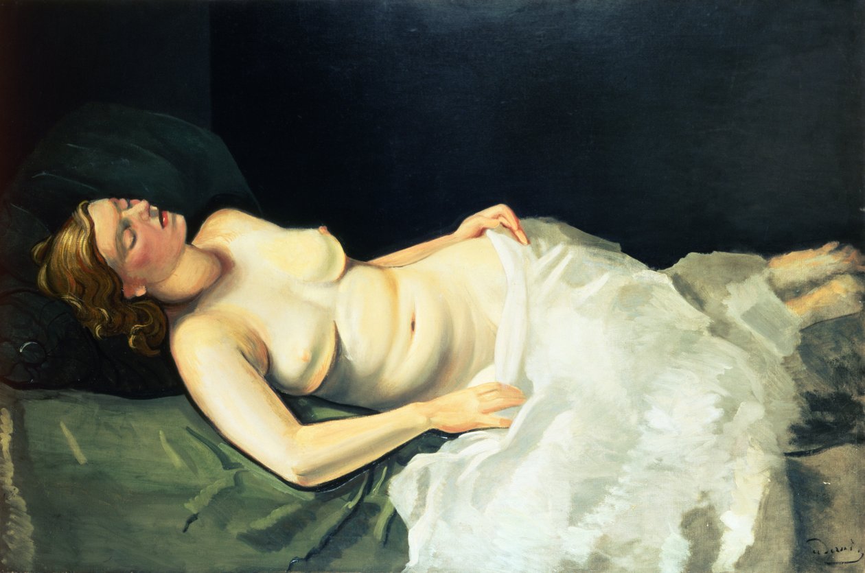Blond nøgen sovende af Andre Derain