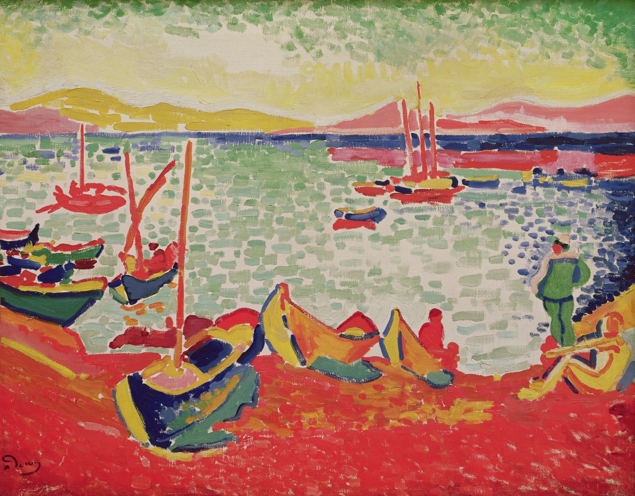 Både i havnen i Collioure af Andre Derain