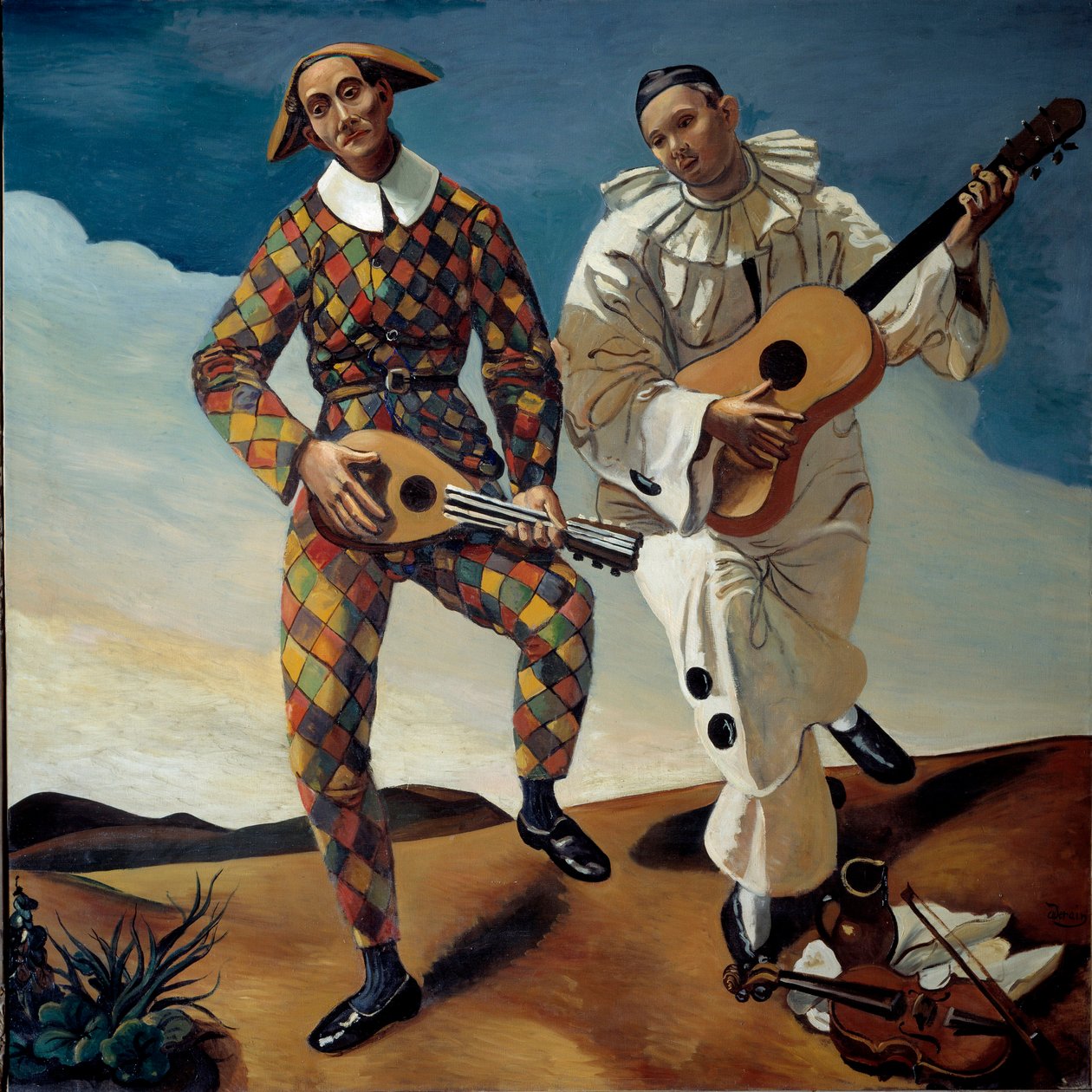 Harlekin og Pjerrot af Andre Derain