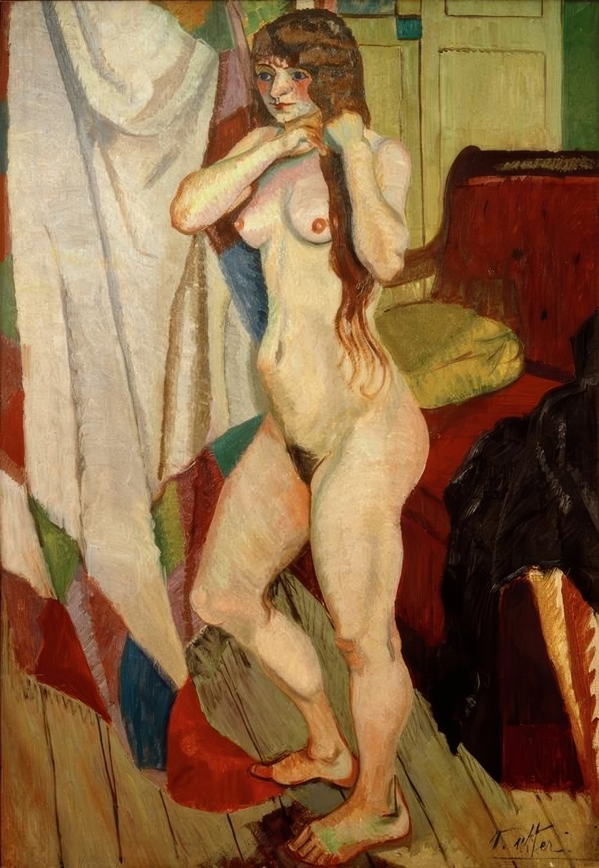 Suzanne Valadon laver sit hår af Andre Utter
