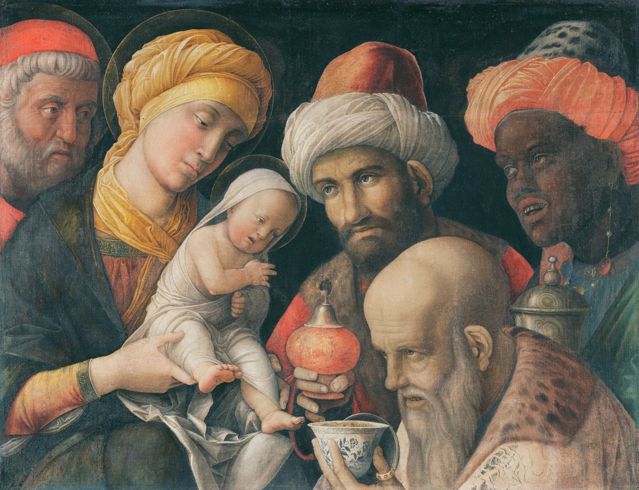 Tilbedelse af magi af Andrea Mantegna