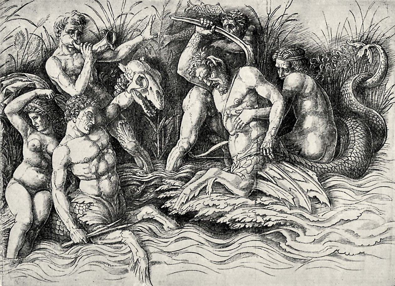 Slaget om havguderne af Andrea Mantegna