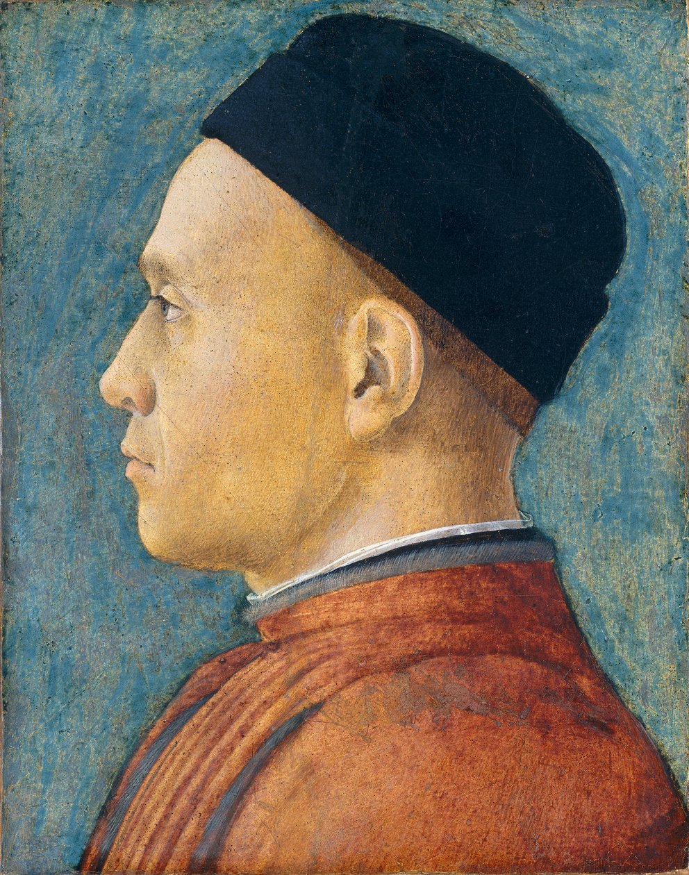 Portræt af en mand, ca. 1470 (tempera på panel) af Andrea Mantegna