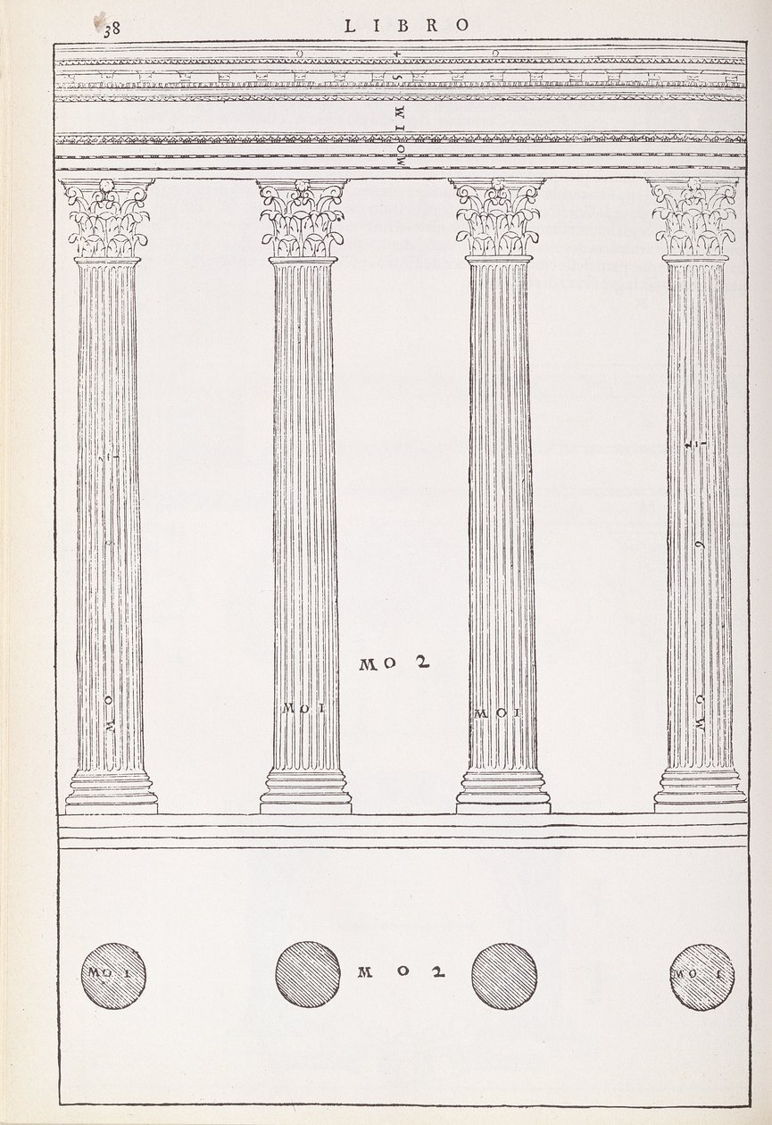 The Corinthian Order, illustration fra en faksimilekopi af 