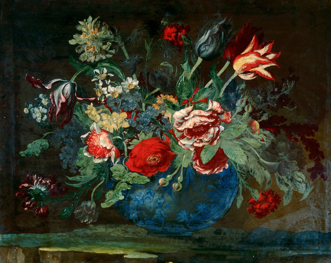 Kumme af kinesisk porcelæn med et bundt blomster af Andrea the Elder Scacciati