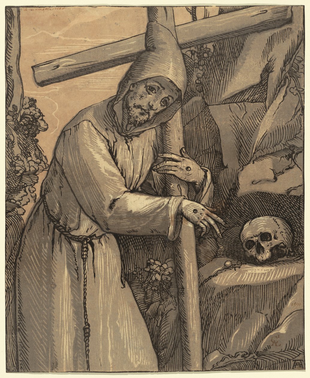 Sankt Frans af Assisi, 1591. af Andrea Andreani