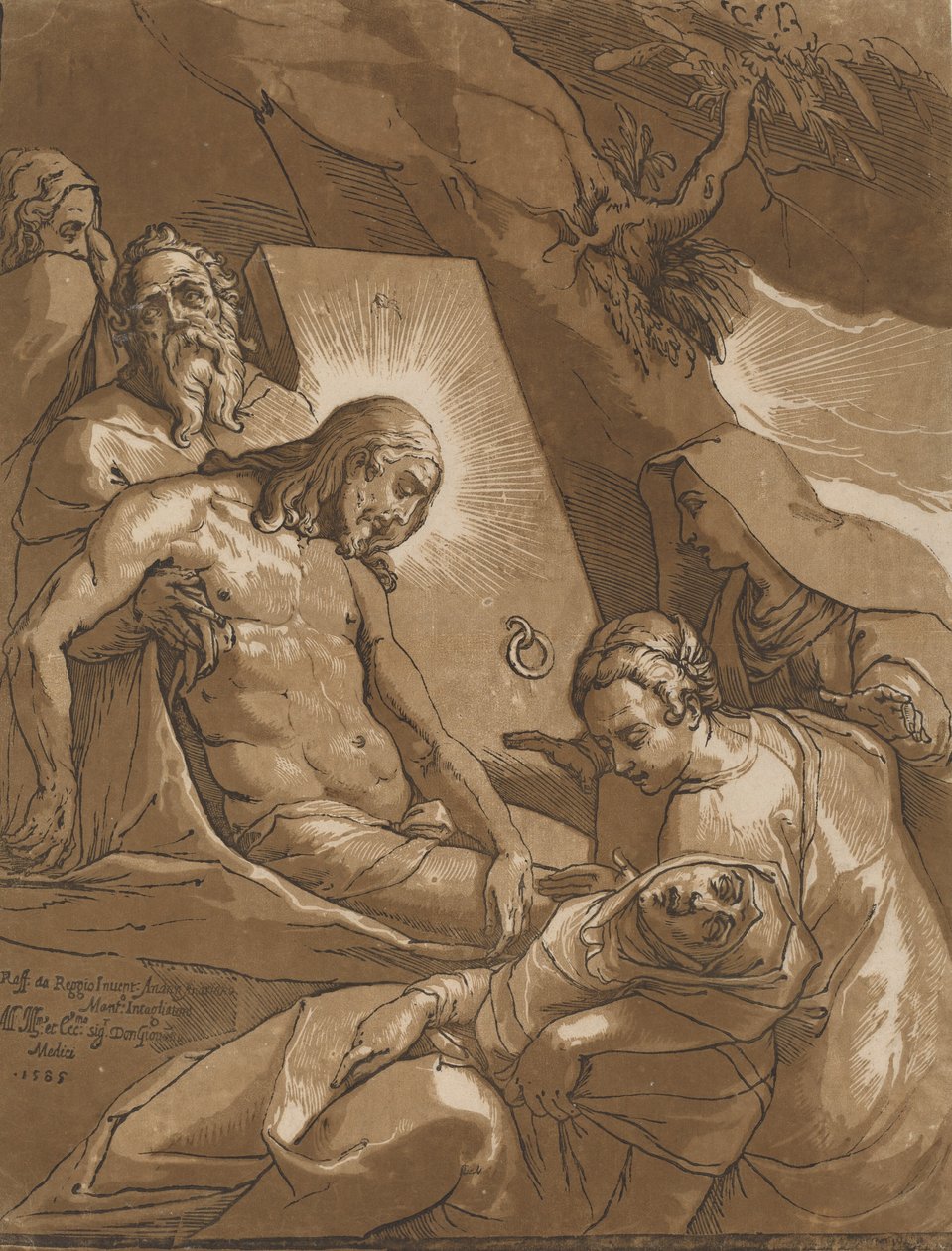 Begravelsen, 1585. af Andrea Andreani