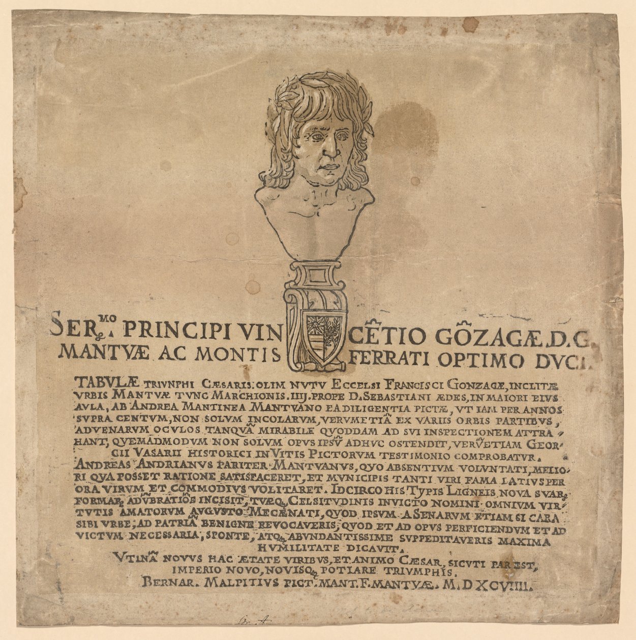 Julius Cæsars triumf, 1593-99. af Andrea Andreani