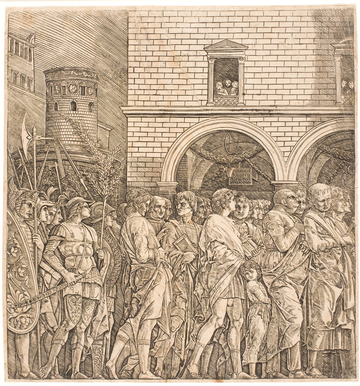 Det romerske senat følger en triumf af Andrea Mantegna
