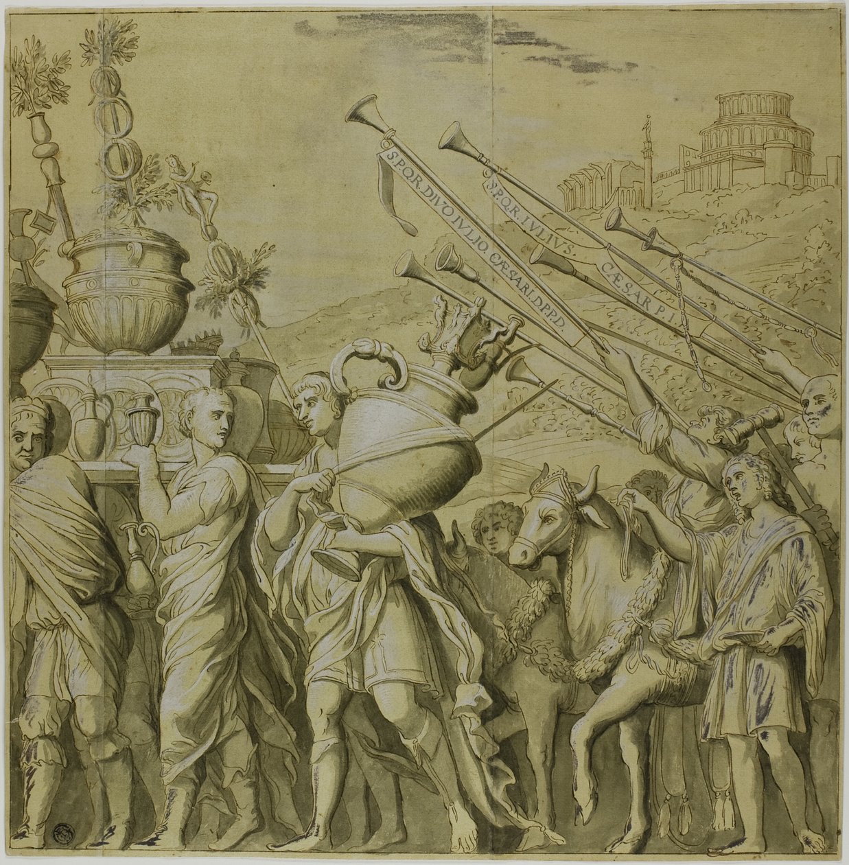 Julius Cæsars triumfer: Lærred nr. IV af Andrea Mantegna