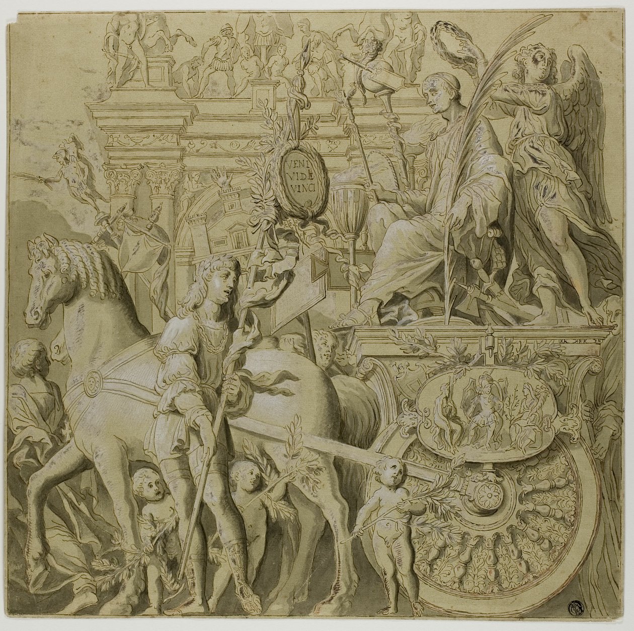 Julius Cæsars triumfer: Lærred nr. IX af Andrea Mantegna