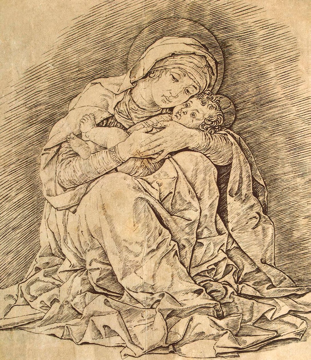 Jomfru og barn. af Andrea Mantegna