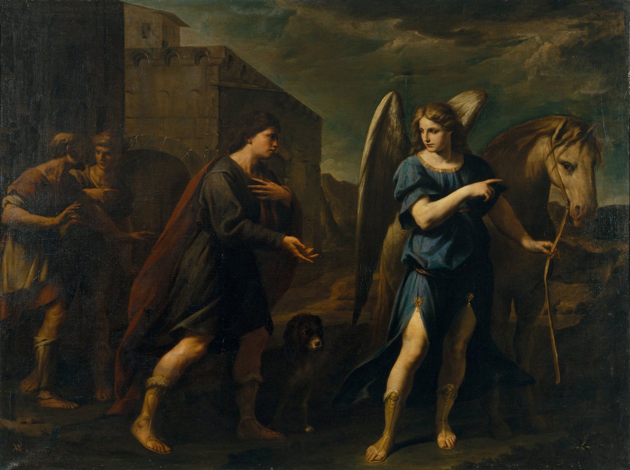 Tobias møder ærkeenglen Rafael, ca. 1640 af Andrea Vaccaro