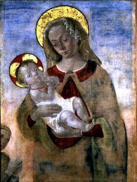 Madonna og barn af Andrea del (school of) Verrocchio