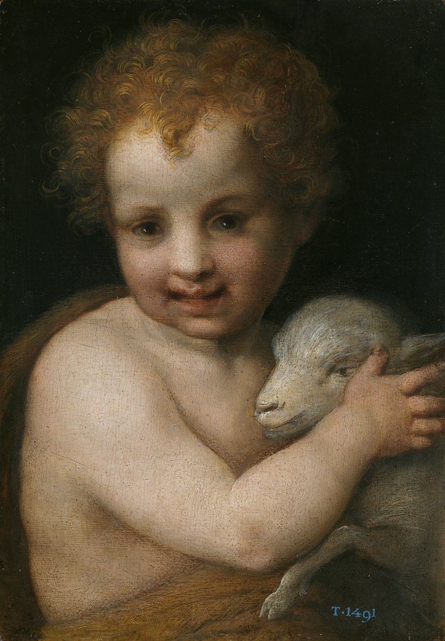 Johannes Døberen som barn af Andrea del Sarto