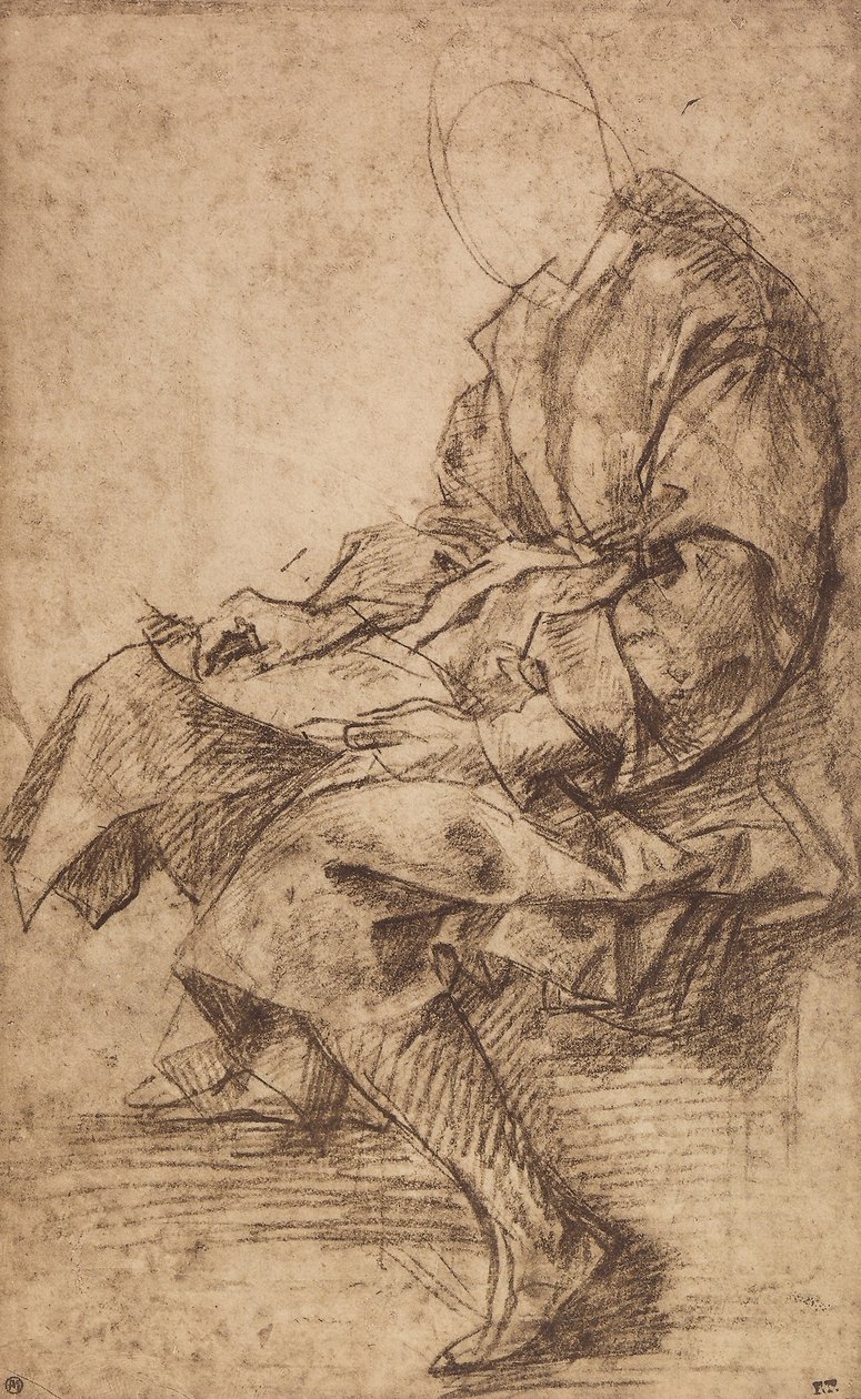 Studie af en mandsfigur af Andrea del Sarto