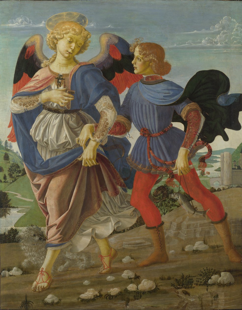 Tobias og englen, ca 1470-1475. af Andrea del Verrocchio